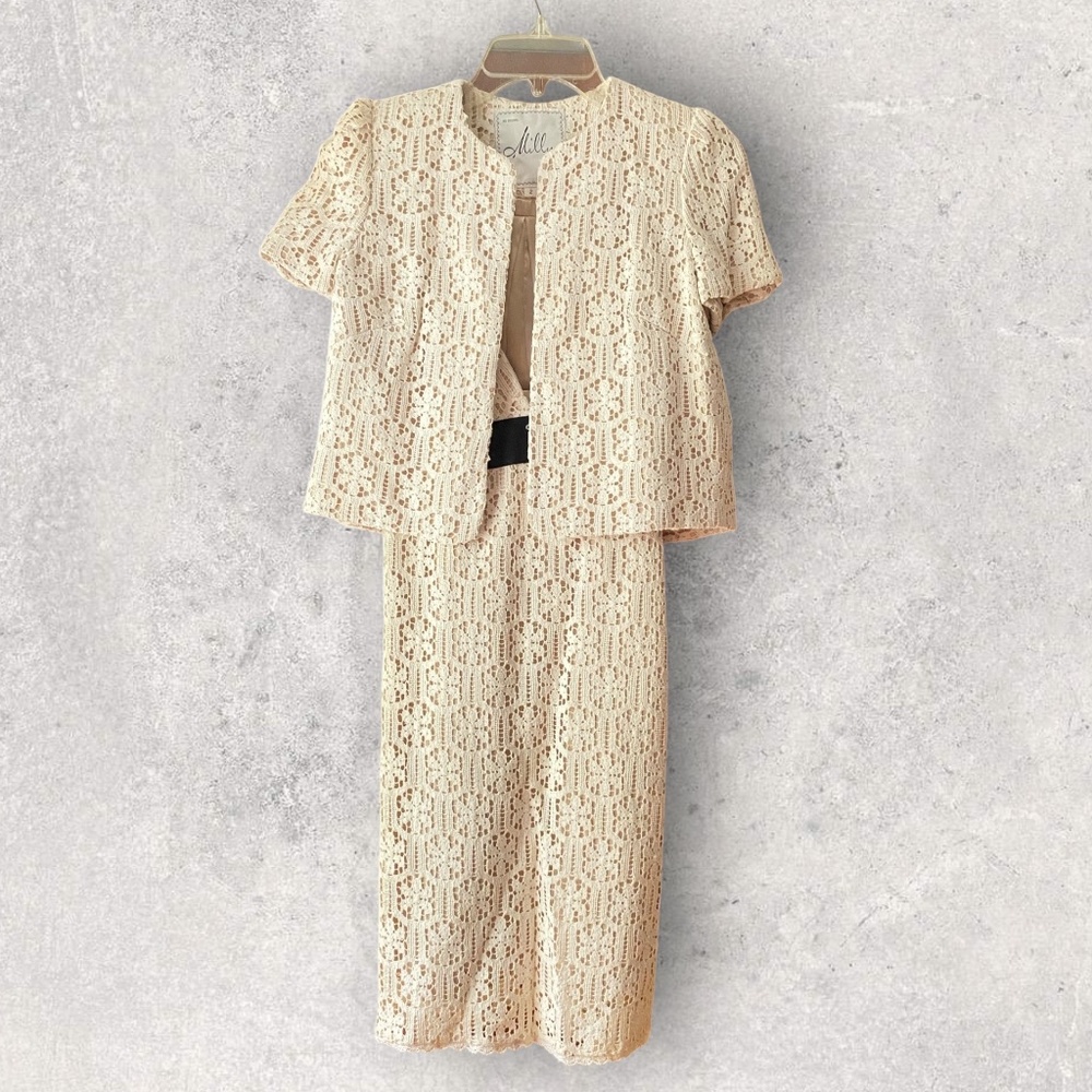 NWT  $329 Milly lace short sleeve jacket